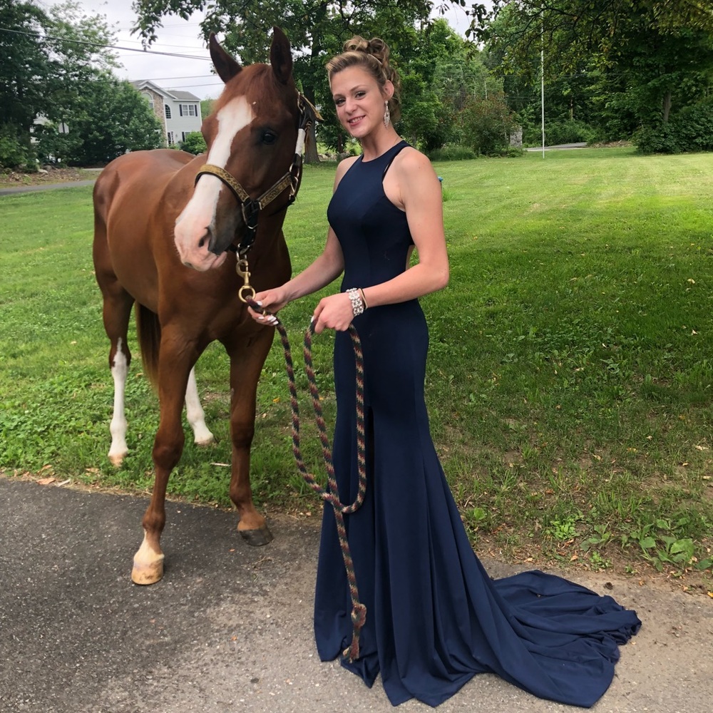 Navy prom dress